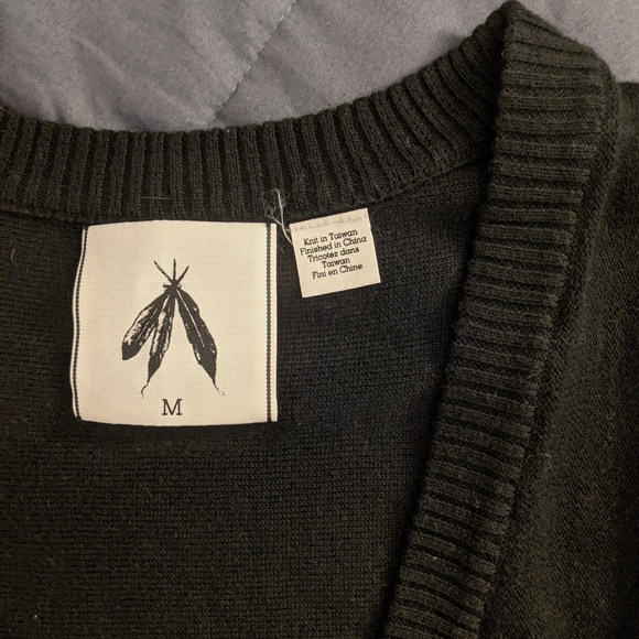 Buttom-Down Black Sweater Vest - Picture 2 of 4